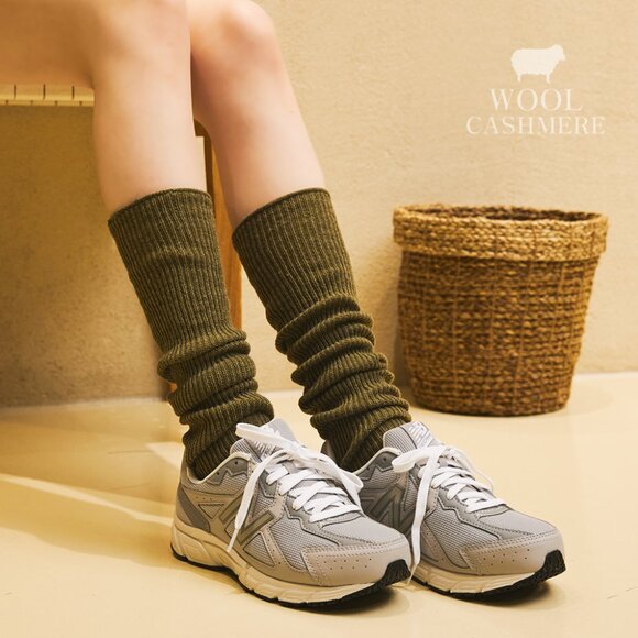 Cozy Ribbed Knit Arm & Leg Warmers Cashmere Wool Blend All-Season - Picture 7 of 7